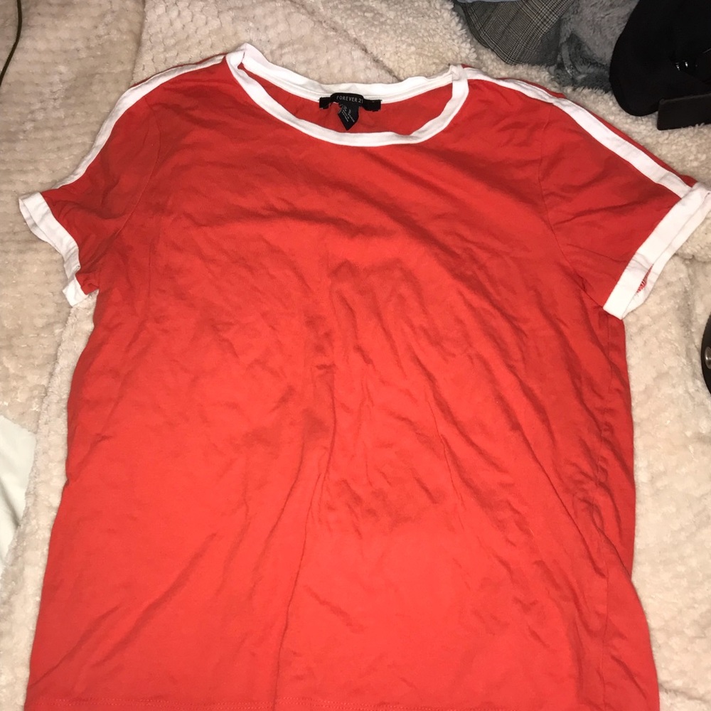 Red and white shirt